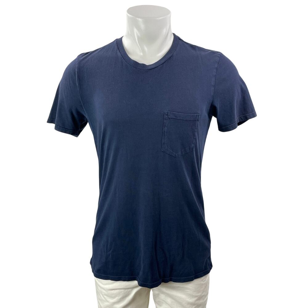 Everlane Men's Navy Blue Short Sleeve Crew Neck Pocket T Shirt Tee Top Size 8